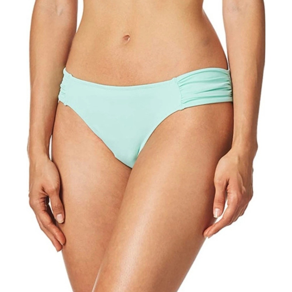 NWT Smart & Sexy Size L Cool Mint Chip Swim Secret Side Ruched Bikini Bottom